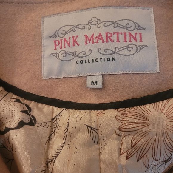Pink Martini Collection Pale Rose Wool Blend Long Blazer M - Picture 7 of 7